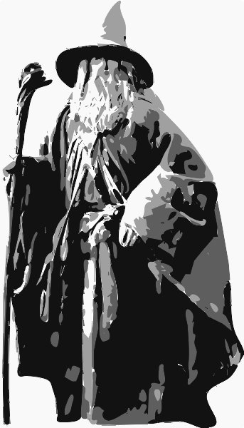 Stencil of Standing Gandalf