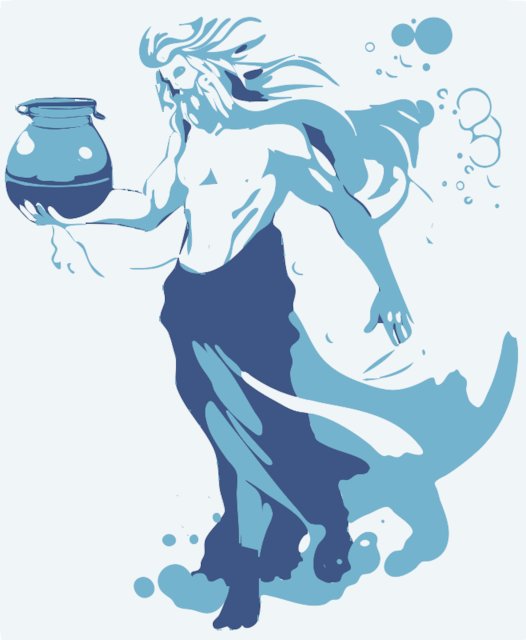 Stencil of Aquarius