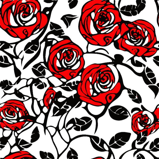 Stencil of Climbing Roses