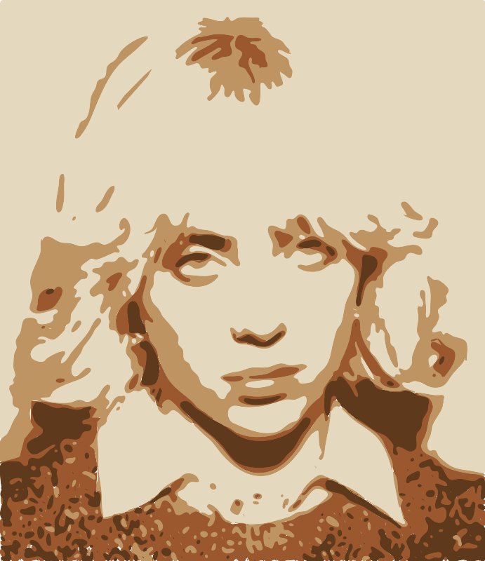 Stencil of Billie Eilish