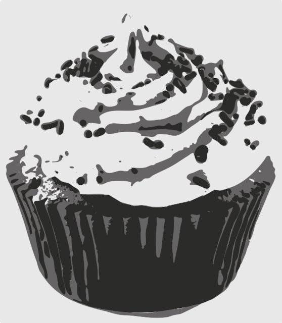 Stencil of Cupcake