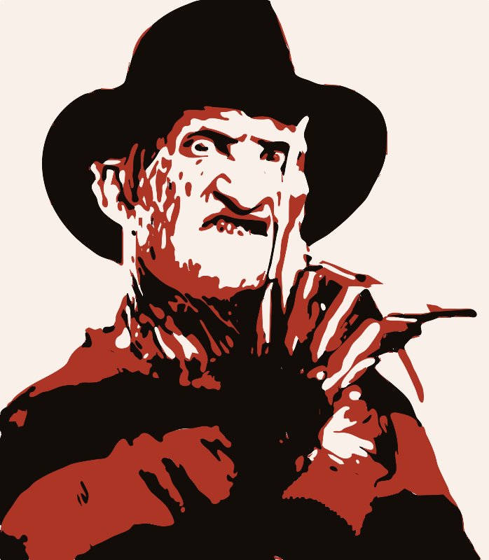 Stencil of Freddie Krueger