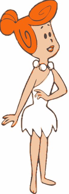 Stencil of Wilma Flintstone