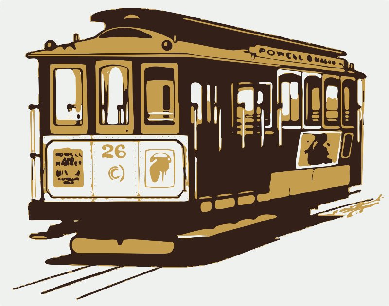 Stencil of Cable Car