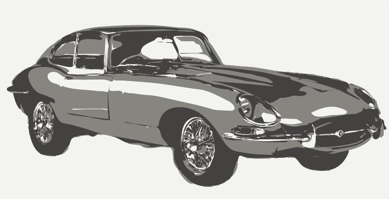 Stencil of Jaguar E-Type