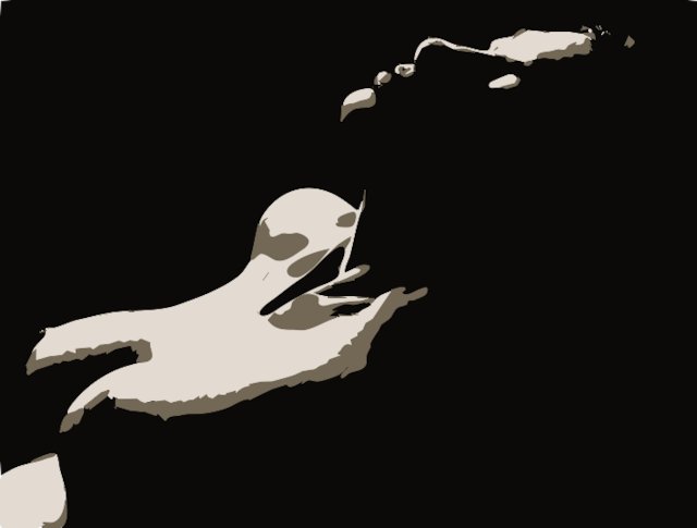 Stencil of Naked Breasts