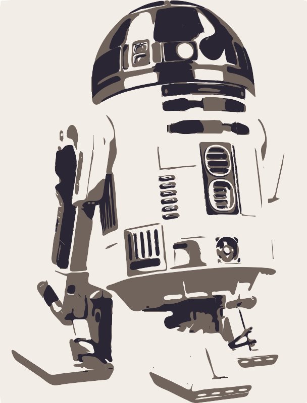 Stencil of R2-D2