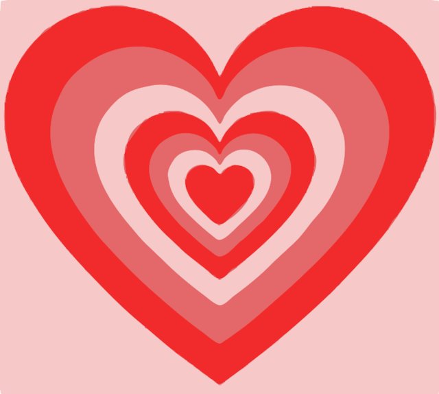 Stencil of Nested Hearts