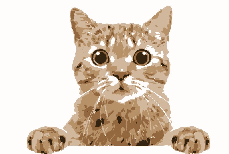 Stencil of Peeping Cat