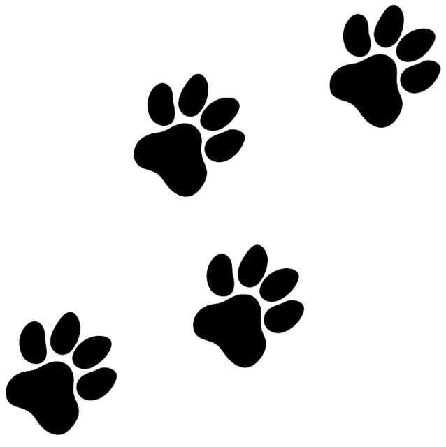 Stencil of Dog Paw Prints