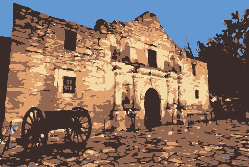 Stencil of The Alamo