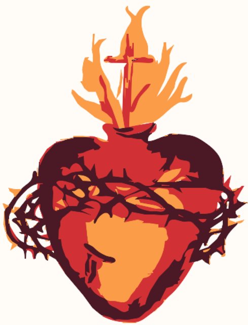 Stencil of Sacred Heart