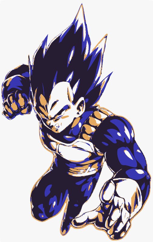 Stencil of Vegeta
