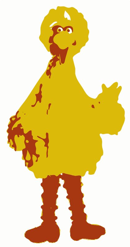 Stencil of Big Bird