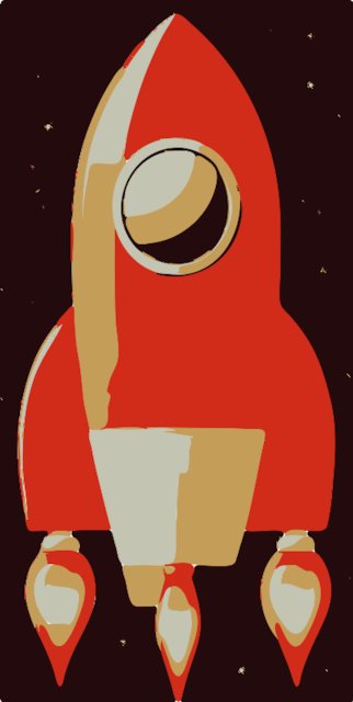 Stencil of Cute Spaceship