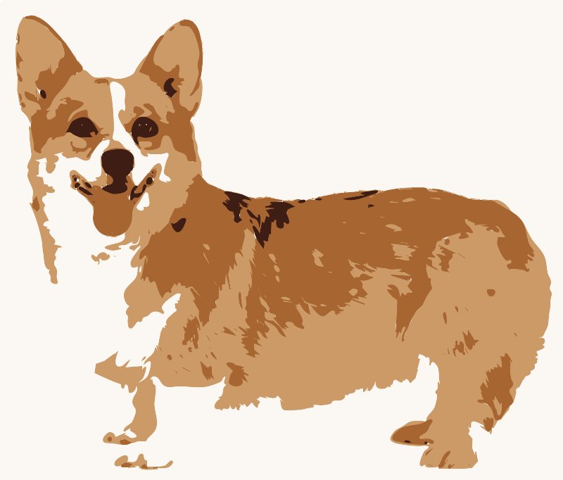 Stencil of Corgi