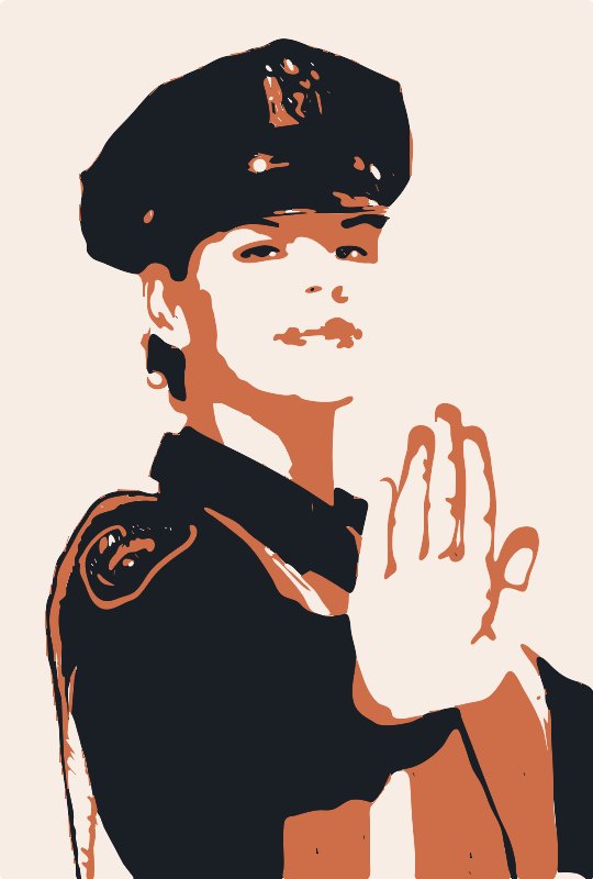 Stencil of Traffic cop