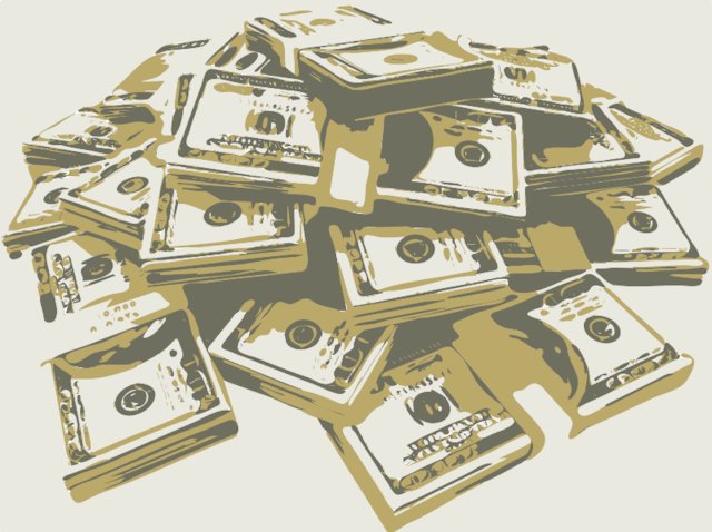 Stencil of Stack of Cash