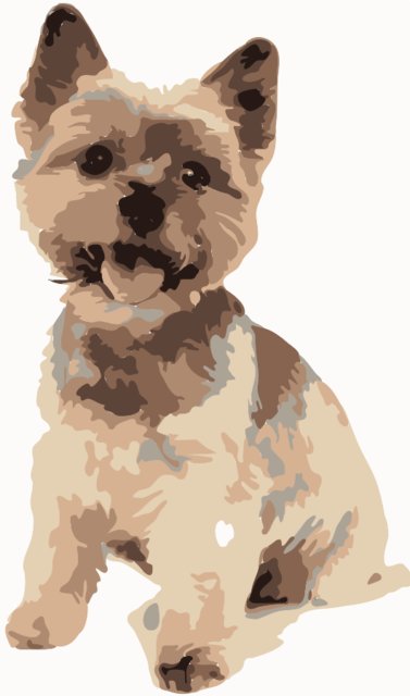 Stencil of Yorkie